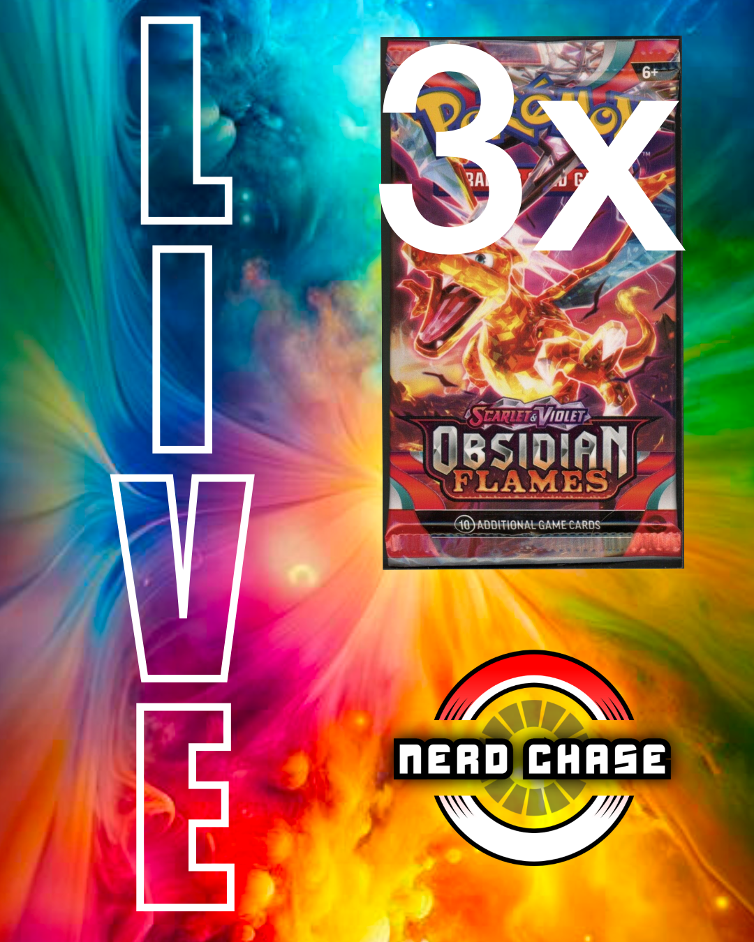 Obsidian Flames 3 Pack Lot - Live Event