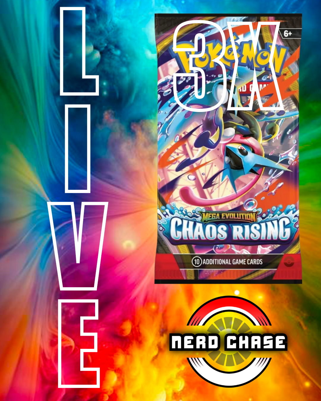 Chaos Rising 3 Pack Lot - Live Event
