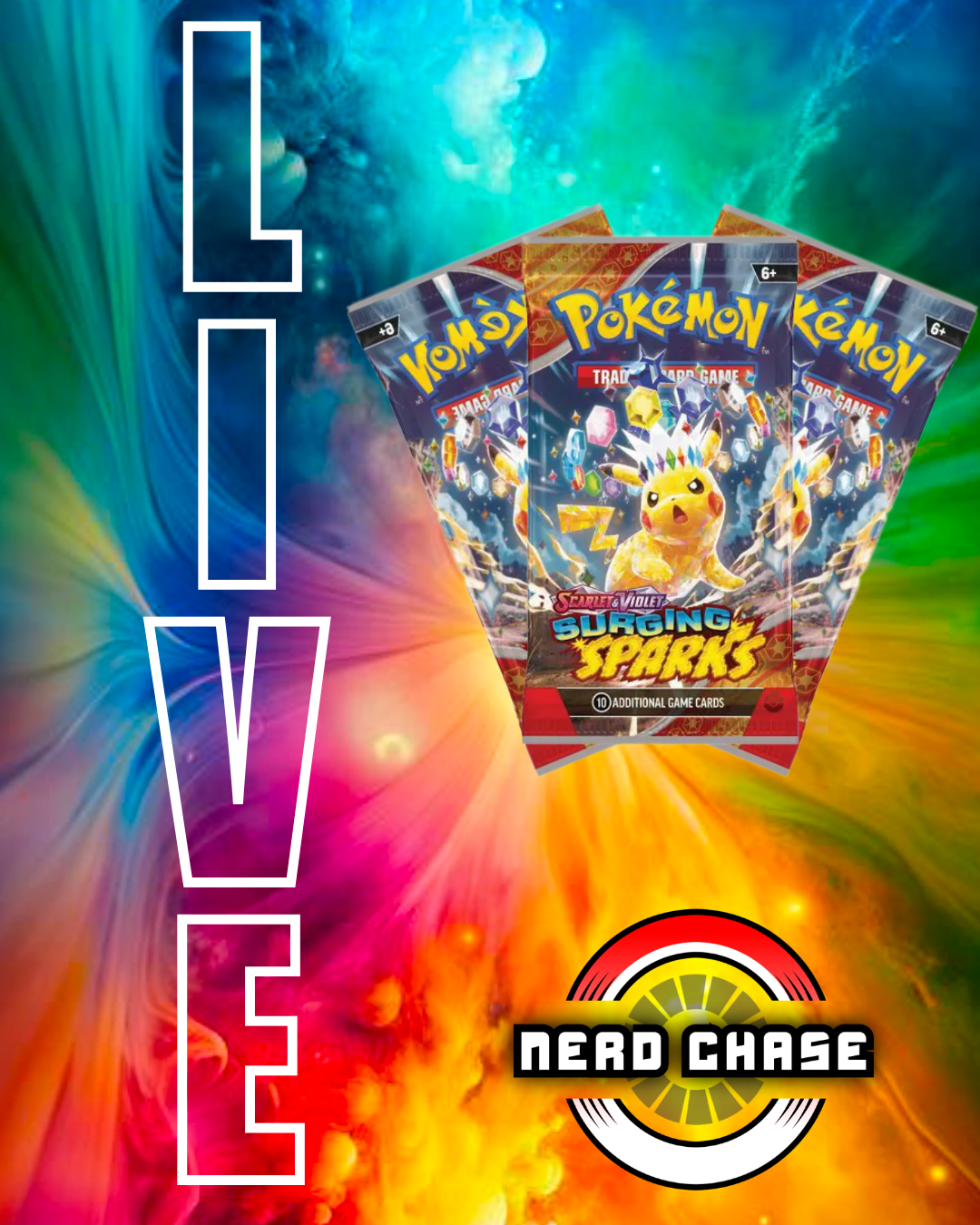 Surging Sparks 3 Pack Lot - Live Event